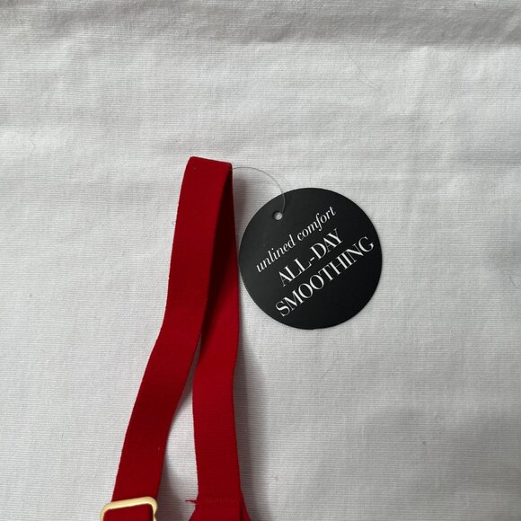 Natori Pretty Smooth Seamless Lace Underwire Red Bra 30DDD - Picture 8 of 8